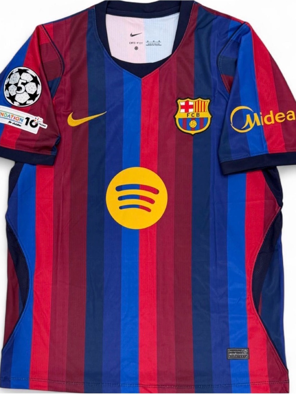 Nike FC Barcelona Blue & Red Striped Soccer Jersey